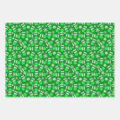 Pickleball met kerstbal Rood Blauw Ho Ho Ho Snow Inpakpapier Vel (Voorkant 2)