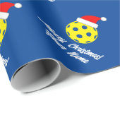 Pickleball met kerstmuts inpakpapier (Rol Hoek)