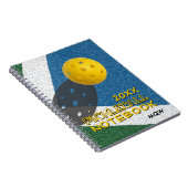 Pickleball met monogram voor elk jaar notitieboek (Rechterzijde)