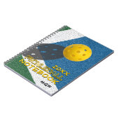 Pickleball met monogram voor elk jaar notitieboek (Linkerzijde)