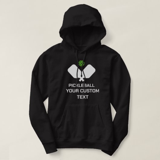 Pickleball met Paddles & Ball Custom Hoodie (Design voorkant)