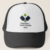 Pickleball met Paddles & Ball Custom Trucker Pet (Voorkant)