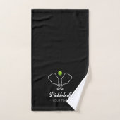 Pickleball met peddels & bal gepersonaliseerd handdoek (Handdoek)