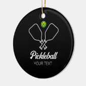 Pickleball met peddels & bal gepersonaliseerd keramisch ornament (Links)