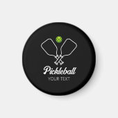 Pickleball met peddels & bal gepersonaliseerd magneet (Voorkant)