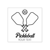 Pickleball met peddels & bal gepersonaliseerd rubberstempel (Afrduk)