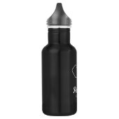 Pickleball met peddels & bal Gepersonaliseerd zwar Waterfles (Links)