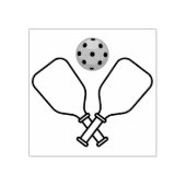 Pickleball met peddels & bal rubberstempel (Afrduk)