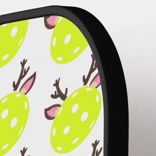 Pickleball met rendier Antlers. Funny Pickleball Pickleball Paddle (Links Detail)