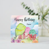 Pickleball met verjaardagsfeest cadeaus (Staand voorkant)