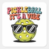 Pickleball met zonnebril Sticker (Voorkant)