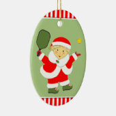 Pickleball mevrouw Claus Keramisch Ornament (Rechts)