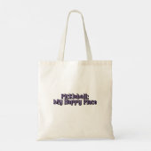 Pickleball: Mijn gelukkige plaats retro tekst Tote Bag (Achterkant)