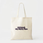 Pickleball: Mijn gelukkige plaats retro tekst Tote Bag (Voorkant)