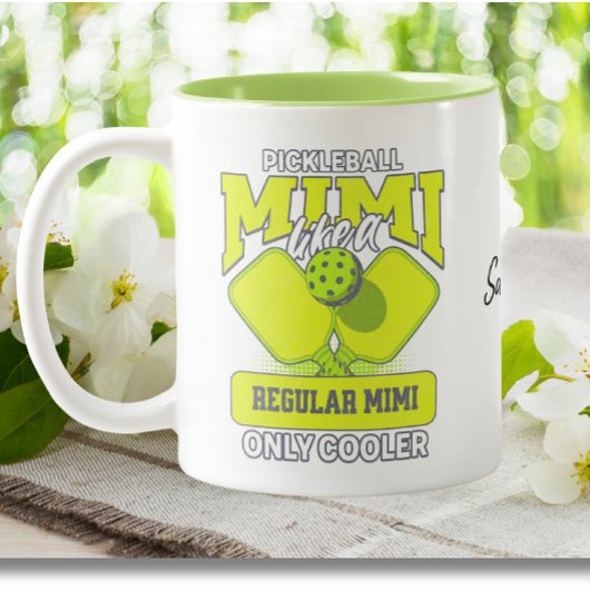 Pickleball Mimi Als een Regular Mimi Only Cooler Tweekleurige Koffiemok