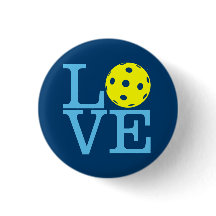 Pickleball Mini Button: PLAATS (blauw)