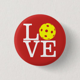 Pickleball Mini Button: VERLIES (rood) Ronde Button 3,2 Cm
