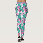 Pickleball - minty / roze mix van kleine picklebal leggings (Achterkant)