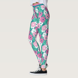 Pickleball - minty / roze mix van kleine picklebal leggings