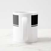 PICKLEBALL Modern Fun Zwart Wit Kleurenblok Grote Koffiekop (Achterkant)