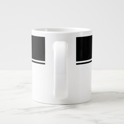 PICKLEBALL Modern Fun Zwart Wit Kleurenblok Grote Koffiekop (Achterkant)