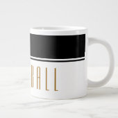 PICKLEBALL Modern Fun Zwart Wit Kleurenblok Grote Koffiekop (Rechts)