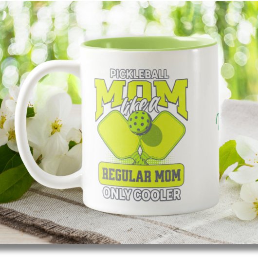 Pickleball Moeder Als een Regular Moeder Alleen Co Tweekleurige Koffiemok