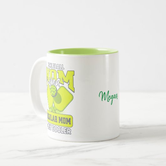 Pickleball Moeder Als een Regular Moeder Alleen Co Tweekleurige Koffiemok (Voorkant links)