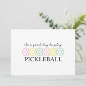 Pickleball Moeder Speler Paddle Sport Kaart (Staand voorkant)