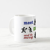 Pickleball-Mok "Dien, Dink en Wees lief" Koffiemok (Voorkant links)