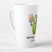 Pickleball Mok, Grappig, Schattig Pickleball Item Latte Mok (Linkerhoek)
