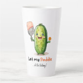 Pickleball Mok, Grappig, Schattig Pickleball Item Latte Mok (Voorkant)