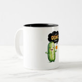 Pickleball Mok, Grappig, Schattig Pickleball Item Tweekleurige Koffiemok (Voorkant links)