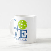 Pickleball-Mok: "LIEFPICKLEBALL" Koffiemok (Voorkant links)