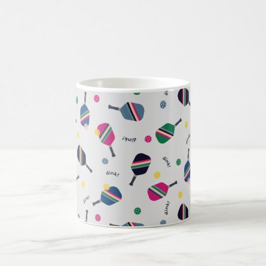 Pickleball-Mok met gestreept tapijten en gootsteen Koffiemok (Center)