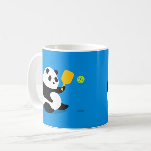 Pickleball-Mok: "Pickleball Panda" Koffiemok (Voorkant links)