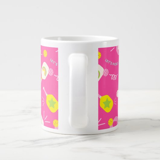 Pickleball Mok Player Gift voor haar roze Mok (Achterkant)