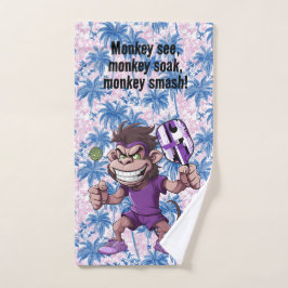 Pickleball Monkey Business, Court Edition Handdoek