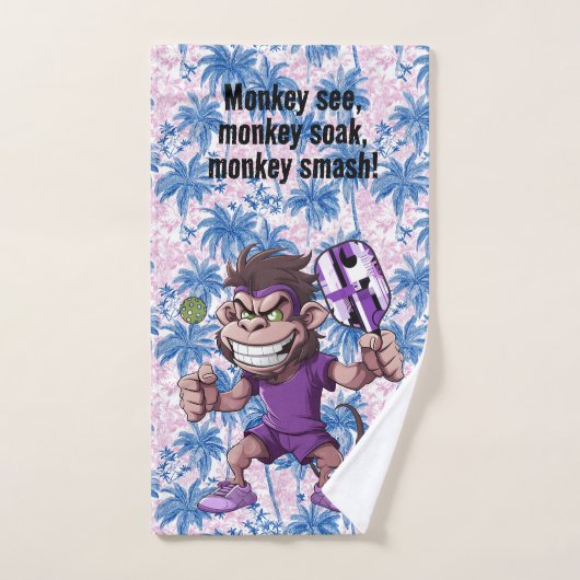 Pickleball Monkey Business, Court Edition Handdoek (Handdoek)