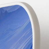 Pickleball Monogram en naam Blauwe achtergrond Paddle (Links Detail)