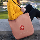 Pickleball Monogram gedempte blush Tote Bag