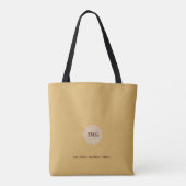 Pickleball Monogram Goud Tote Bag (Achterkant)