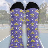 Pickleball Monogram Initiaal Pattern Sokken