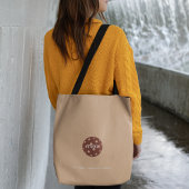 Pickleball Monogram Sandy Brown Tote Bag