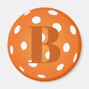 Pickleball monogram Sinaasappel Magneet