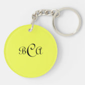 Pickleball Monogram TEKST 2 Sides personaliseren Sleutelhanger (Achterkant)