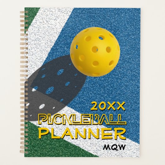 PICKLEBALL-monogram voor elk jaar Planner (Voorkant)