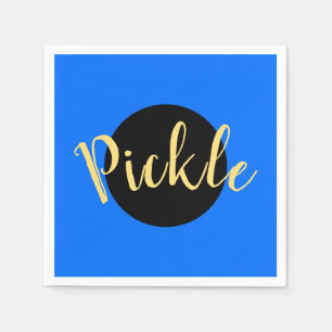 Pickleball Motto van Bright Blue Black Middle Circ Servet