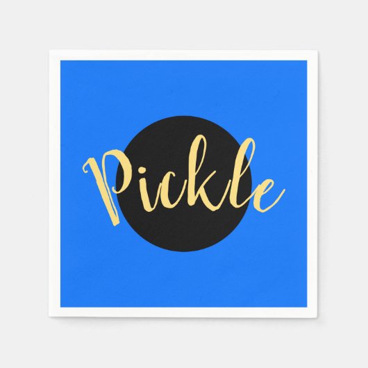 Pickleball Motto van Bright Blue Black Middle Circ Servet (Voorkant)