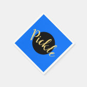 Pickleball Motto van Bright Blue Black Middle Circ Servet (Hoek)